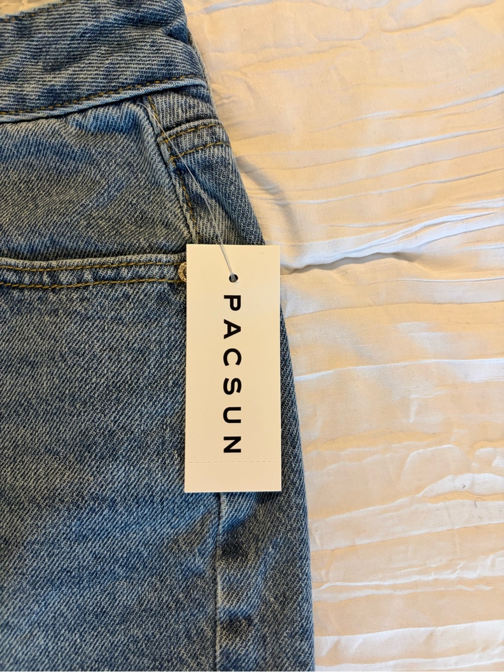 PacSun Faded Light Blue Denim Mini Skirt - Picture 2 of 4